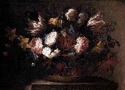 Arellano, Juan de Still-Life with a Basket of Flowers Sweden oil painting artist